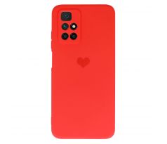 Ovitek  HEART za Xiaomi Redmi 10 - rdeč